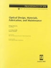 Image for Optical Design Materials Fabrication and Maintenance