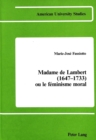 Image for Madame de Lambert (1647-1733) Ou le Feminisme Moral