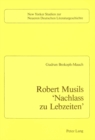 Image for Robert Musils Nachlass Zu Lebzeiten