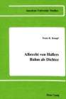 Image for Albrecht von Hallers Ruhm als Dichter : Eine Rezeptionsgeschichte