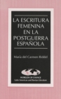 Image for Escritura Femenina en la Postguerra Espaanola
