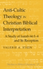 Image for Anti-cultic Theology in Christian Biblical Interpretation