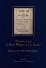 Image for &quot;Paradise Lost: A Poem Written in Ten Books&quot; : Essays on the 1667 First Edition