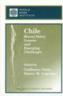 Image for Chile : Recent Policy Lessons and Emerging Challenges