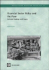 Image for Financial Sector Policy and the Poor : Selected Findings and Issues
