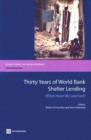 Image for Thirty Years of World Bank Shelter Lending : What Have We Learned?