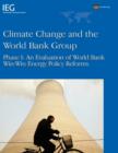 Image for Climate change and the World Bank Group  : phase 1