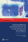 Image for Achieving Effective Social Protection for All in Latin America and the Caribbean : From Right to Reality