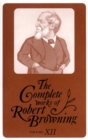 Image for The Complete Works of Robert Browning, Volume XII