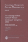 Image for Proceedings of the Norbert Wiener Centenary Congress, 1994