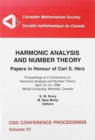 Image for Harmonic Analysis and Number Theory