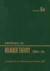 Image for Reviews in Number Theory 1984-1996 : v.5
