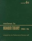 Image for Reviews in Number Theory 1984-1996