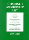 Image for American Mathematical Society Combined Membership List