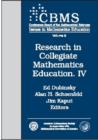 Image for Research in Collegiate Mathematics Education IV