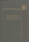 Image for Nine Papers From The International Congress Of Mathematicians 1986
