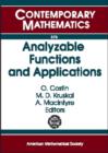 Image for Analyzable functions and applications  : International Workshop on Analyzable Functions and Applications, June 17-21, 2002, International Centre for Mathematical Sciences, Edinburgh, Scotland
