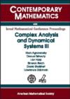 Image for Complex Analysis and Dynamical Systems III