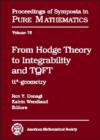 Image for From Hodge Theory to Integrability and TQFT