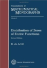 Image for Distribution of Zeros of Entire Functions