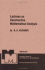 Image for Lectures on Constructive Mathematical Analysis