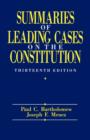 Image for Summaries of Leading Cases on the Constitution