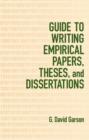 Image for Guide to Writing Empirical Papers, Theses, and Dissertations