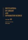 Image for Encyclopedia of Library and Information Science : Volume 45 - Supplement 10: Anglo-American Cataloguing Rules, Second Edition to Vocabularies for Online Subject Searching