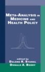 Image for Meta-Analysis in Medicine and Health Policy