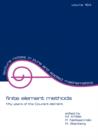 Image for finite element methods : fifty years of the Courant element
