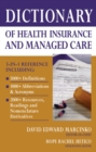 Image for Dictionary of Health Insurance and Managed Care