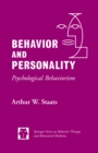 Image for Behavior and personality: psychological behaviorism