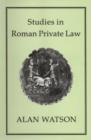 Image for Studies in Roman private law