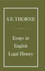 Image for Essays in English Legal History