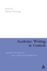 Image for Academic writing in context  : implications and applications