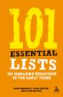 Image for 101 essential lists on managing behaviour in the early years