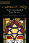 Image for Modern Jewish Theology : The First One Hundred Years, 1835–1935