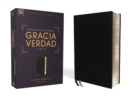 Image for NBLA Biblia de Estudio Gracia y Verdad, Piel Fabricada, Negro, Interior a dos colores