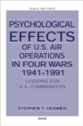 Image for Psychological Effects of U.S. Air Operations in Four Wars, 1941-1991