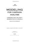 Image for Modeling for Campaign Analysis : Lessons for the Next Generation of Models - Executive Summary