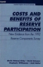 Image for Costs and Benefits of Reserve Participation : New Evidence from the 1992 Reserve Components Survey