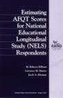 Image for Estimating AFQT Scores for National Educational Longitudinal Study (NELS) Respondents