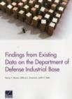 Image for Findings from Existing Data on the Department of Defense Industrial Base
