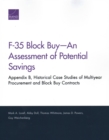 Image for F-35 Block Buy-An Assessment of Potential Savings : Appendix B, Historical Case Studies of Multiyear Procurement and Block Buy Contracts