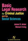 Image for Basic Legal Research For Criminal Justice And The Social Sciences