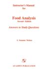 Image for Instructor&#39;s Manual for Food Analysis