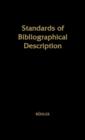 Image for Standards of Bibliographical Description