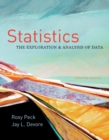 Image for Statistics : The Exploration &amp; Analysis of Data