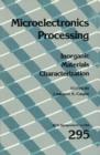 Image for Microelectronic Processing