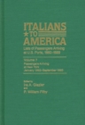 Image for Italians to America, Jan. 1893 - Sept. 1893 : Lists of Passengers Arriving at U.S. Ports